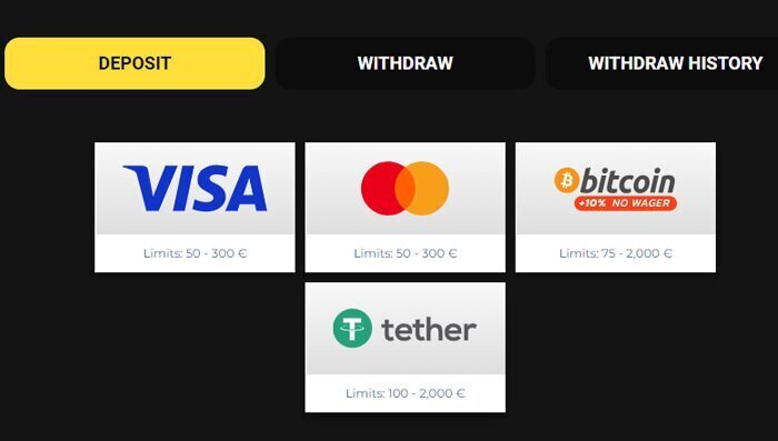 Spin My Win banking options