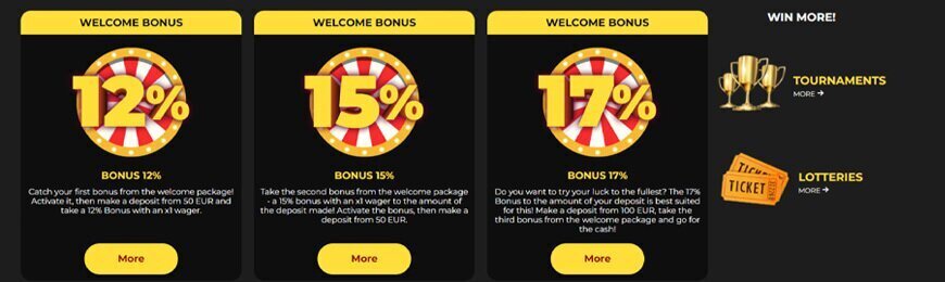 Spin My Win Casino bonusses and promotions