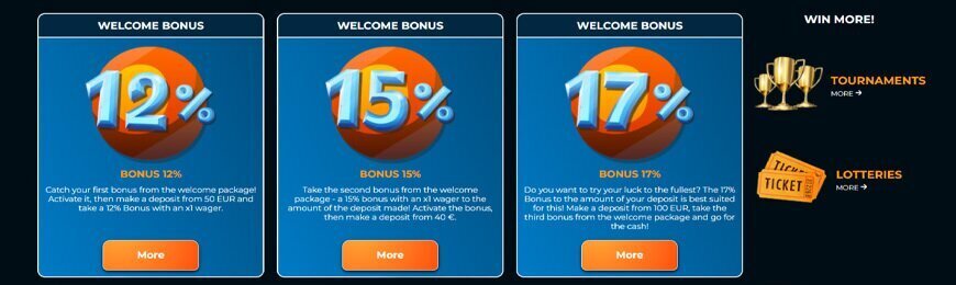 Yeti Win Casino Bonusses