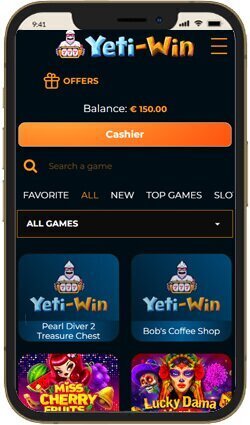 Yeti Win Casino mobile