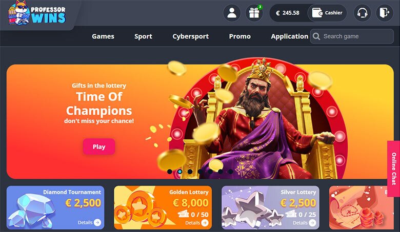 Professor Wins casino