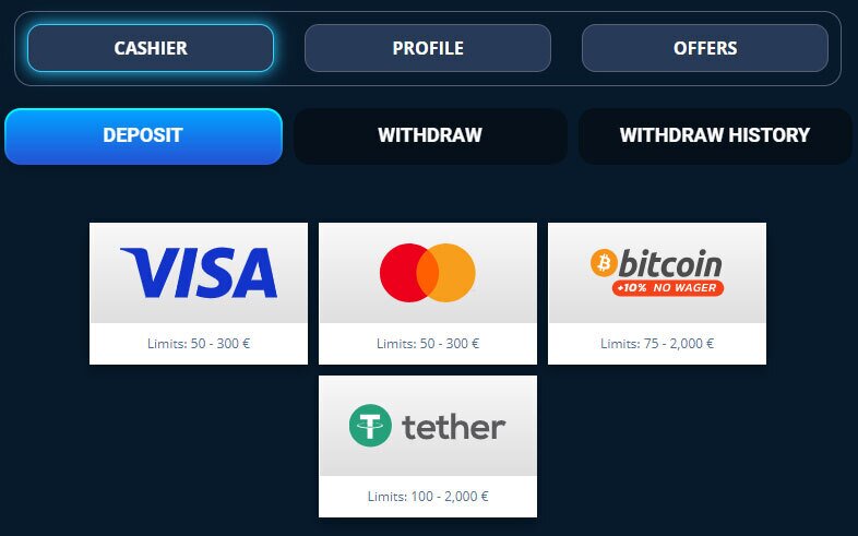 Slotonights casino banking options