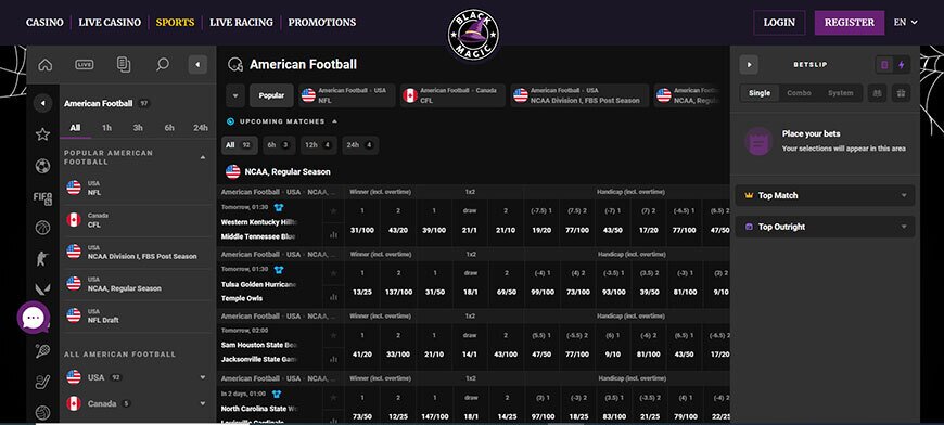 Magic Win NFL Sports book