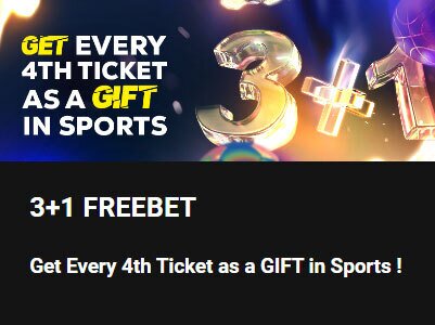Goldenbet 3+1 freebet